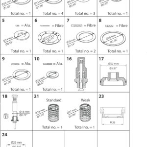 Danfoss Overhaul kit, Overhaul kit