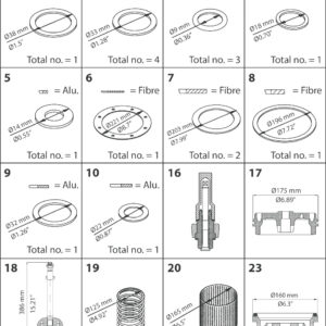 Danfoss Spare part, PM 3-125; PM, size 125 Standard cone, Overhaul kit