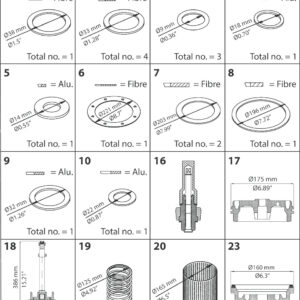 Danfoss Spare part, PM, size 125 V-cone; PM 3-125, Overhaul kit