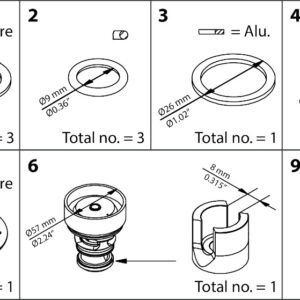 Danfoss Overhaul kit, Cone, sealing, packing gland