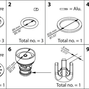 Danfoss Overhaul kit, Cone, sealing, packing gland
