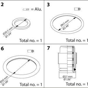Danfoss Repair kit, Packing gland and sealing