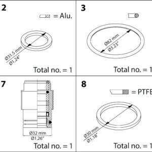 Danfoss Repair kit, Packing gland and sealing