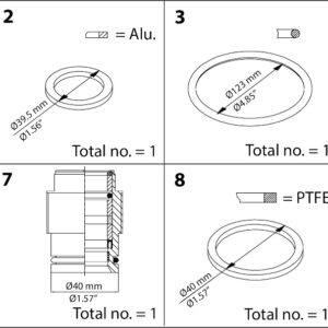 Danfoss Repair kit, Packing gland and sealing