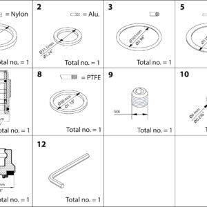 Danfoss Overhaul kit, Cone, sealing, packing gland