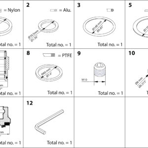 Danfoss Overhaul kit, Cone, sealing, packing gland