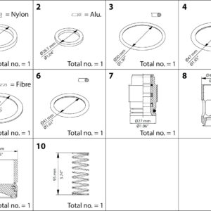 Danfoss Overhaul kit, Piston, sealing, packing gland