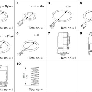 Danfoss Overhaul kit, Piston, sealing, packing gland