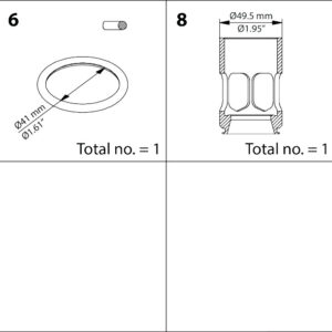 Danfoss Overhaul kit, Piston and sealing