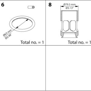 Danfoss Overhaul kit, Piston and sealing