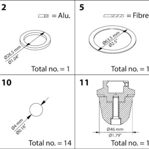 Danfoss Overhaul kit, Cone, sealing, packing gland