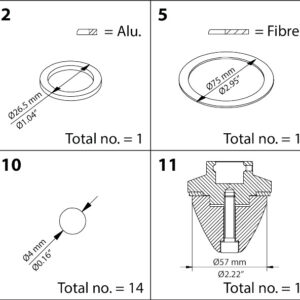 Danfoss Overhaul kit, Cone, sealing, packing gland